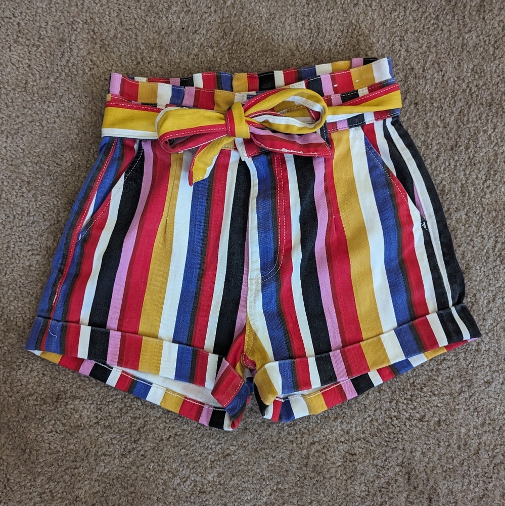 Colorful striped Express shorts
